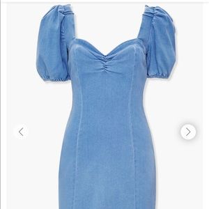 Sweetheart denim dress